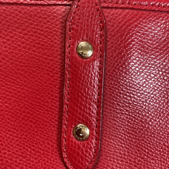 EUC- Electric Red Coach Tote - Picture 6 of 14